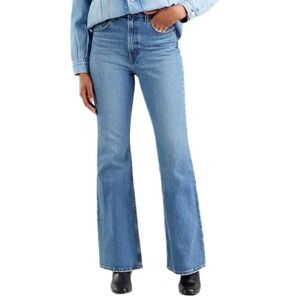 Levi’s 70s high rise flare jeans in medium wash size 26 x 28